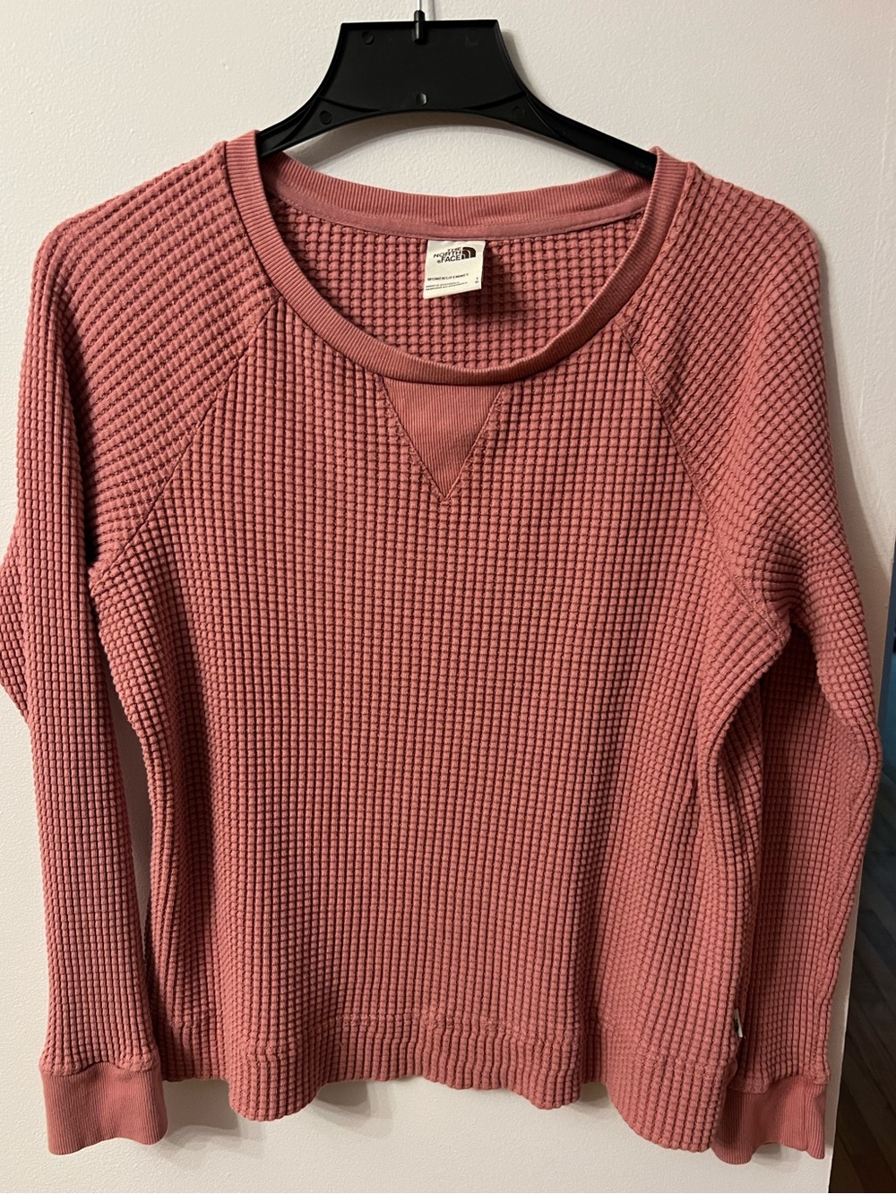 The North Face Waffle-Knit Crewneck Sweater - Dusty Rose